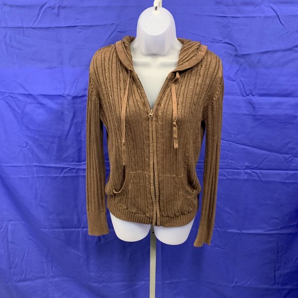 Faded Glory Sweater Jacket With Hood 
